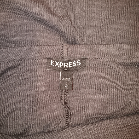 Express Gray Off Shoulder Dress - Picture 5 of 9